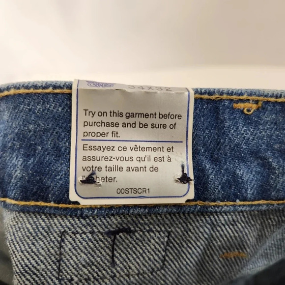 GWG Scrubbies Stonewash Finish Men's Blue Jeans Denim 34x32 - Picture 4 of 16